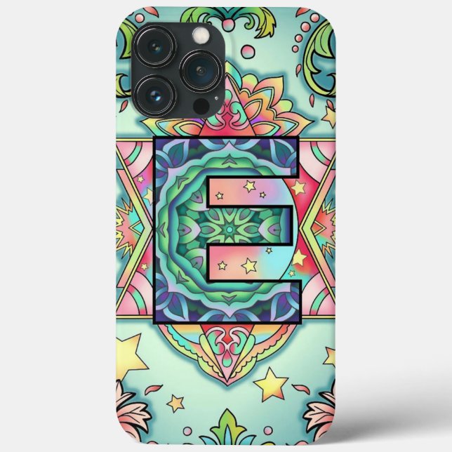 Alphabet E mandala  Case-Mate iPhone Case (Back)