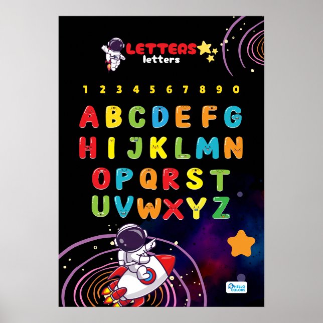 Alphabet Featuring Outer Space Poster (Front)