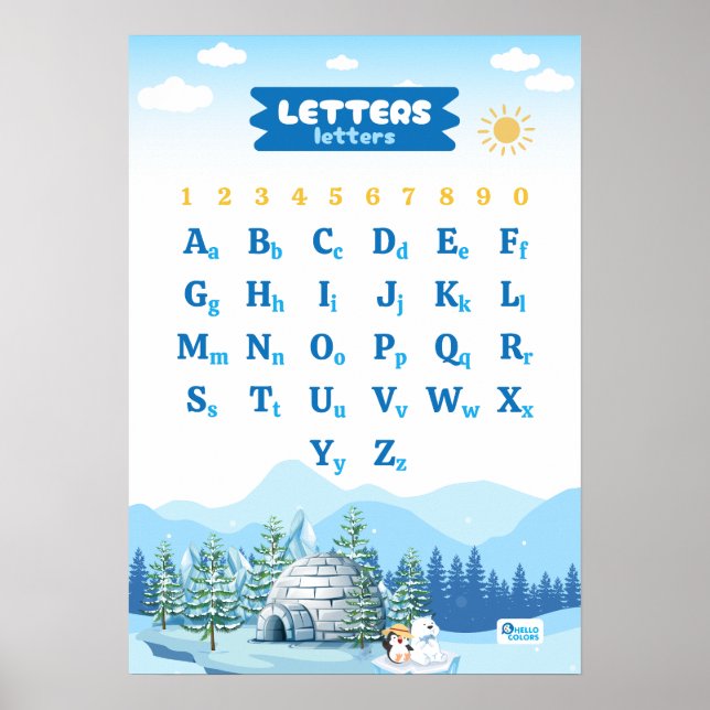 Alphabet Featuring Winter Poster (Front)
