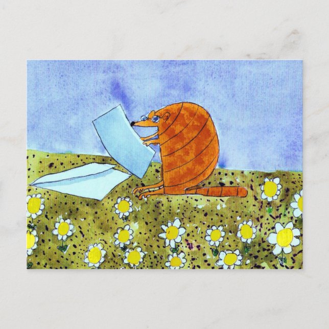 Alphabet Fiesta Armadillo Postcard (Front)