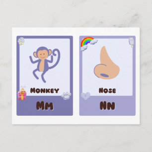 Alphabet Flashcards ,ABC Educational Cards M,N,O,P