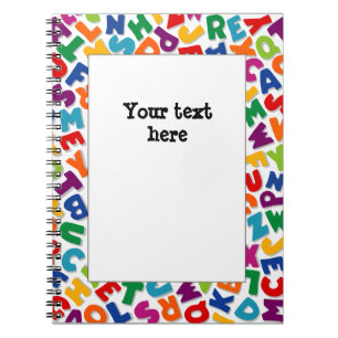 Alphabet Frame Spiral Notebook