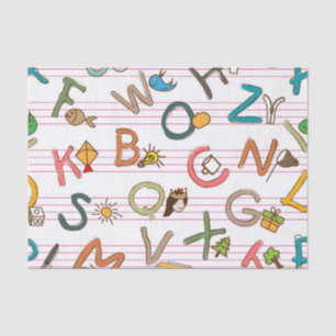 Alphabet Fun Letters & Graphics Tissue Paper