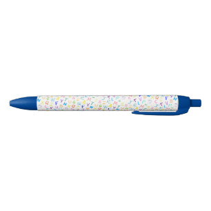 Alphabet Funny Colourful Letter Hand Drawn Crayon Blue Ink Pen