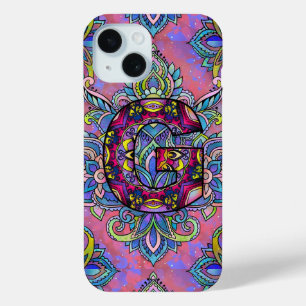Alphabet G mandala iPhone 15 Case