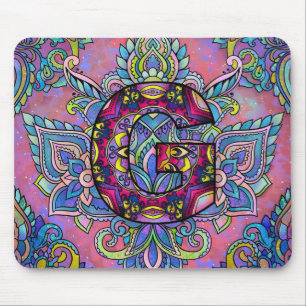 Alphabet G mandala Mouse Pad
