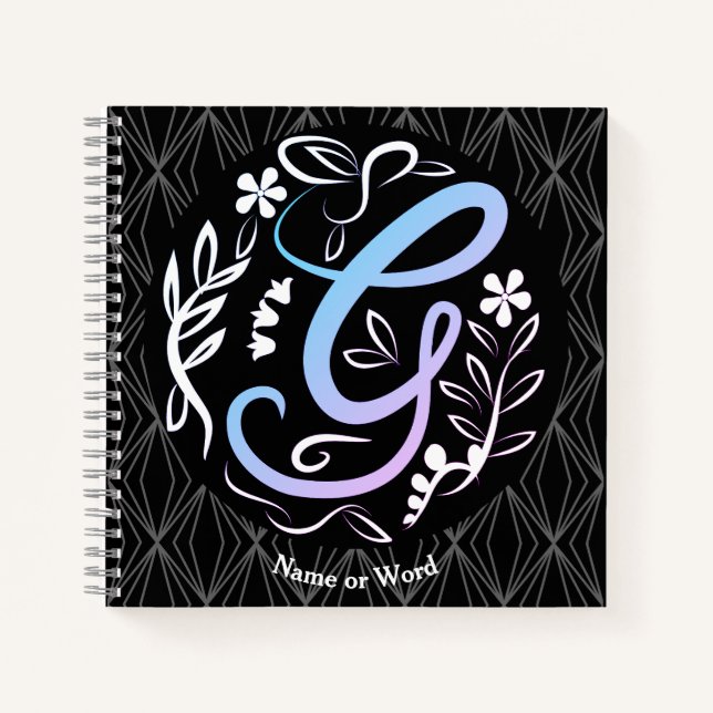 Alphabet G Monogram Handwritting Notebook (Front)