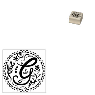 Alphabet G Rubber Stamp