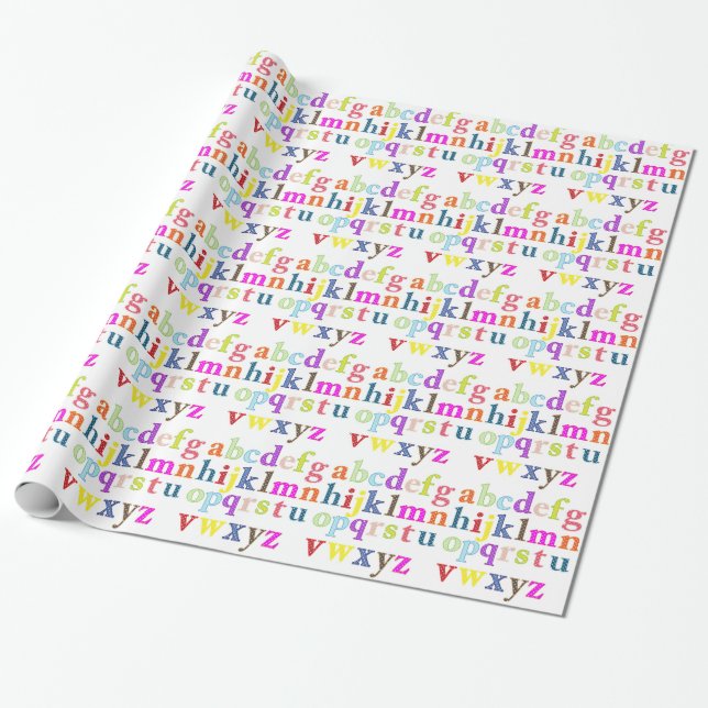 Alphabet Gift Wrap (Unrolled)