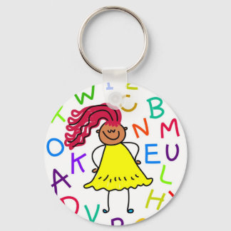 Alphabet Girl Key Ring
