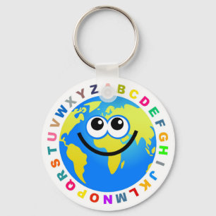Alphabet Globe Key Ring
