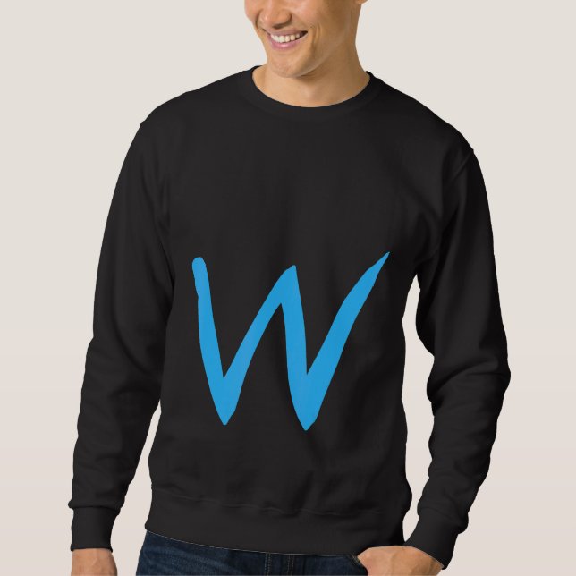 Alphabet Handwritten Letter W Sweatshirt (Front)