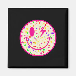 Alphabet Happy Face Ck To School Teacher Lightning Magnet