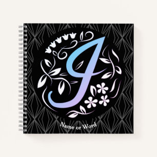 Alphabet I Monogram Handwritting Notebook