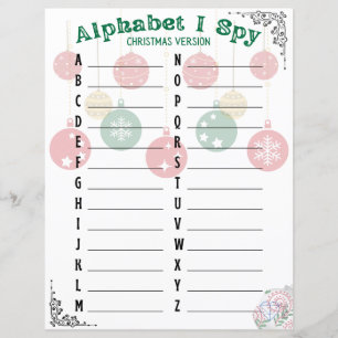 Alphabet I Spy - Christmas Version
