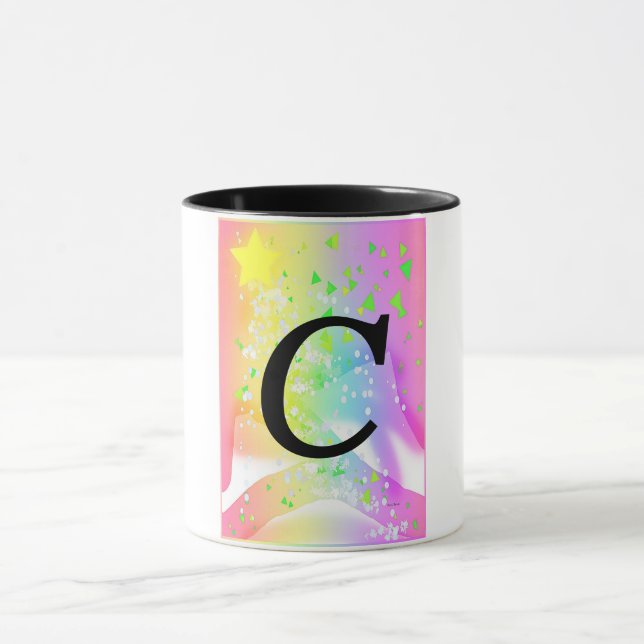 ALPHABET INITIAL C MONOGRAM MUG (Center)