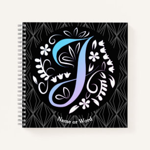 Alphabet J Monogram Handwritting Notebook