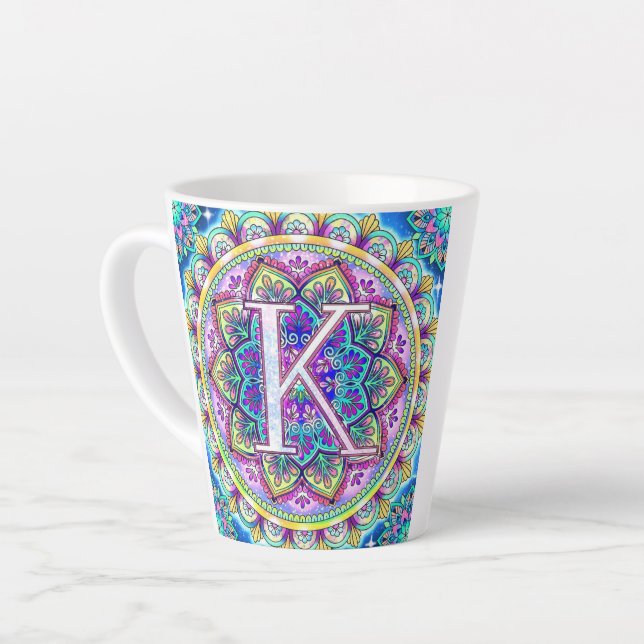 Alphabet K Latte Mug (Left Angle)