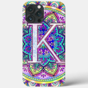 Alphabet K mandala  iPhone 13 Pro Max Case
