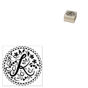 Alphabet K Rubber Stamp