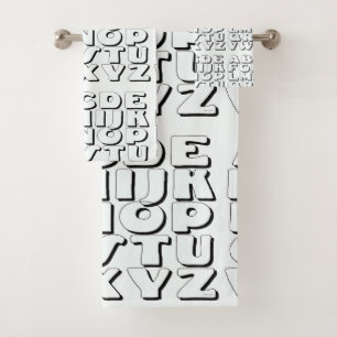Alphabet Kids Bath Towel Set
