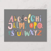 Alphabet kids cool typography