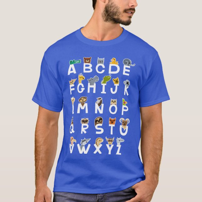 Alphabet Learning Animals ABCs family T-Shirt (Front)