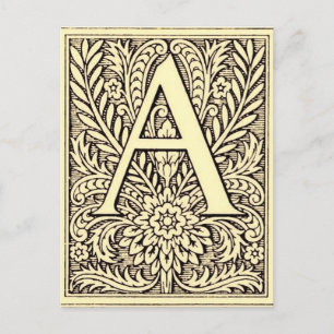Alphabet Letter A Postcard