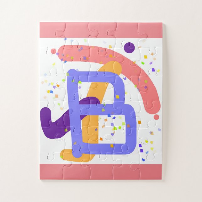 ALPHABET LETTER B JIGSAW PUZZLE (Vertical)