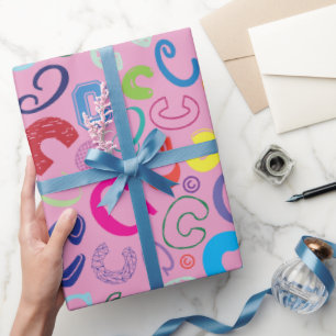 Alphabet Letter C Wrapping Paper - Pink