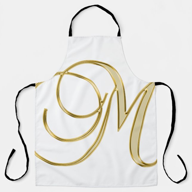 Alphabet letter initial background apron (Front)