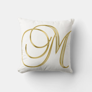 Alphabet letter initial background cushion