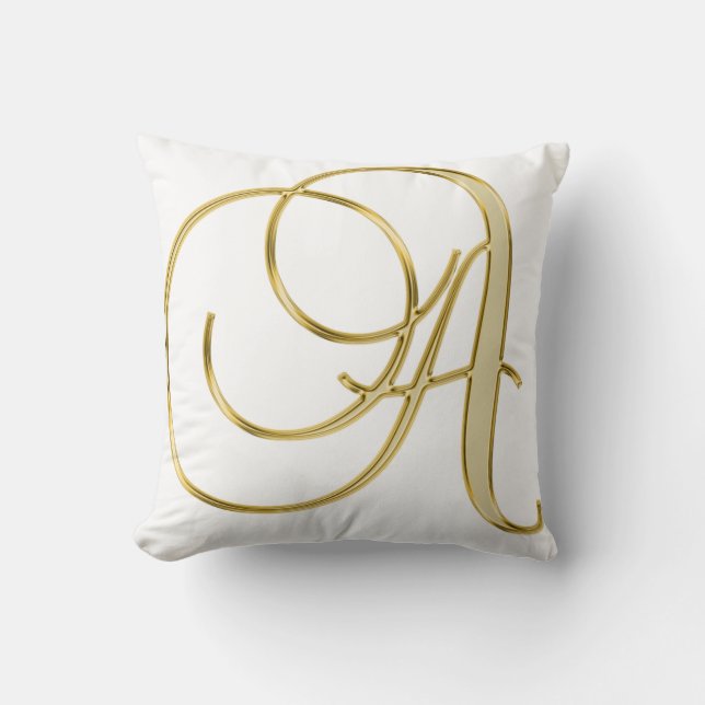 Alphabet letter initial background cushion (Front)