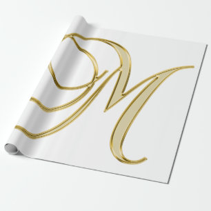 Alphabet letter initial background wrapping paper