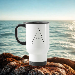 Alphabet Letter Modern Monogram Travel Mug