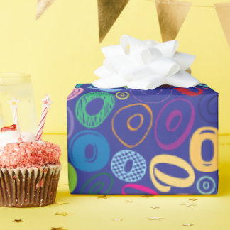 Alphabet Letter O Wrapping Paper - Navy Blue