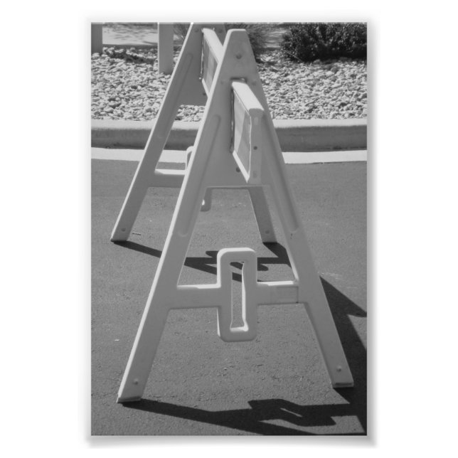 Alphabet Letter Photo A5 Black and White 4x6 Print (Front)
