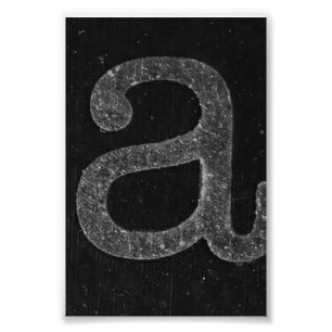 Alphabet Letter Photography A11 Black & White 4x6 Photo Print