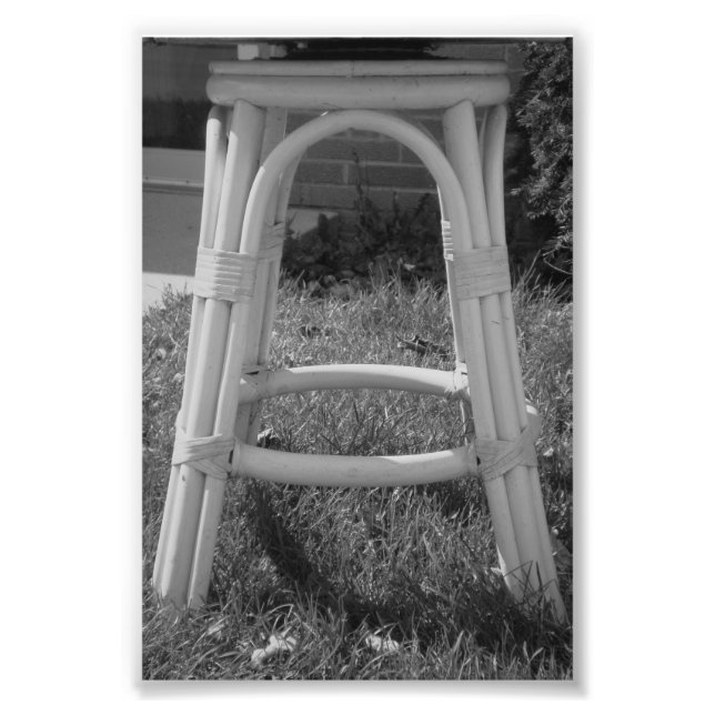 Alphabet Letter Photography A7 Black and White 4x6 Photo Print (Front)