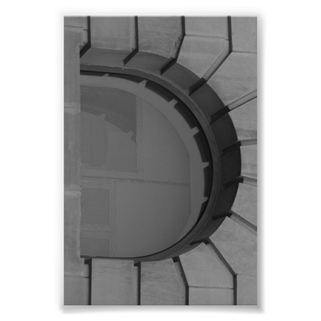 Alphabet Letter Photography D7 Black and White 4x6 Photo Print (Front)