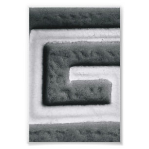 Alphabet Letter Photography G2 Black and White 4x6 Photo Print