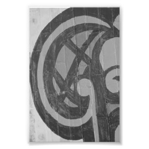 Alphabet Letter Photography G4 Black and White 4x6 Photo Print