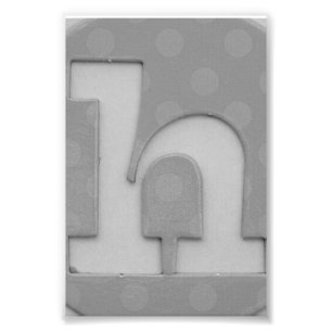 Alphabet Letter Photography H5 Black and White 4x6 Photo Print