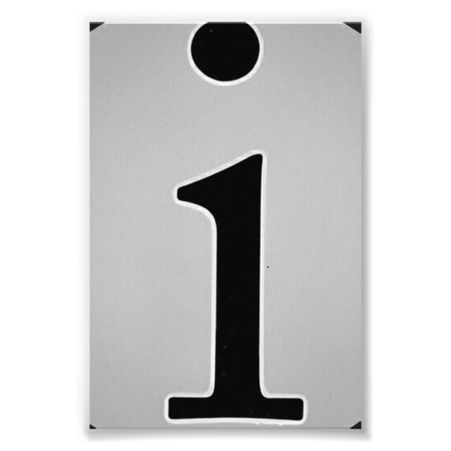 Alphabet Letter Photography I5 Black and White 4x6 Photo Print (Front)
