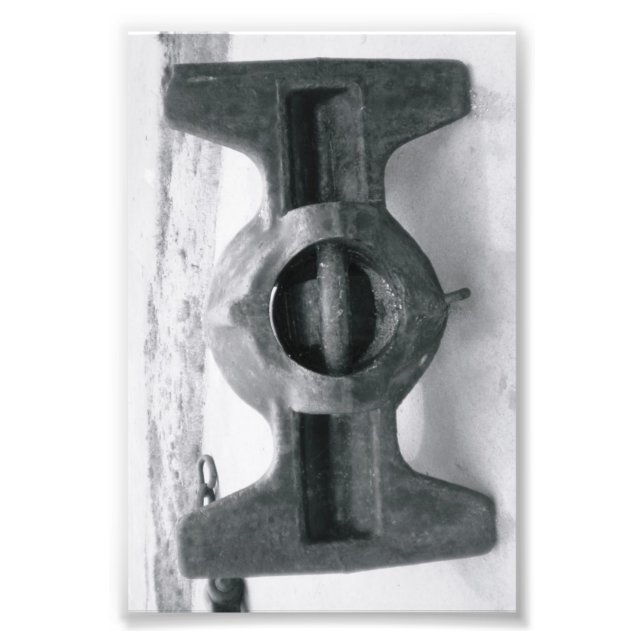 Alphabet Letter Photography I6 Black and White 4x6 Photo Print (Front)