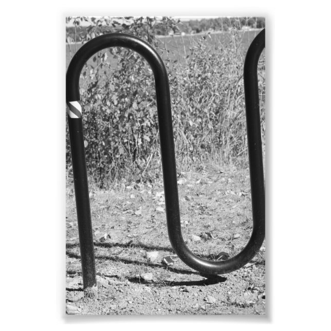 Alphabet Letter Photography N1 Black and White 4x6 Photo Print (Front)