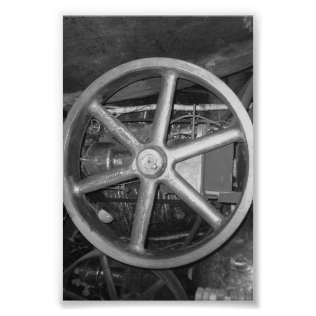 Alphabet Letter Photography O4 Black and White 4x6 Photo Print (Front)