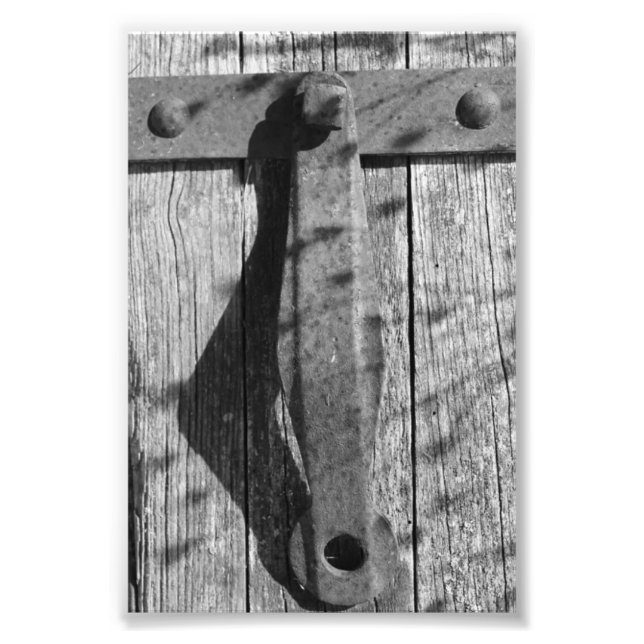 Alphabet Letter Photography T3 Black and White 4x6 Photo Print (Front)