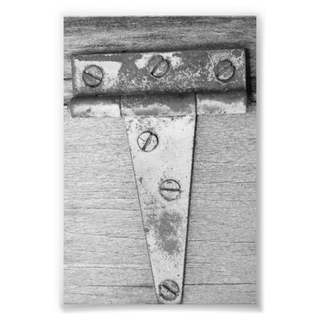 Alphabet Letter Photography T5 Black and White 4x6 Photo Print (Front)