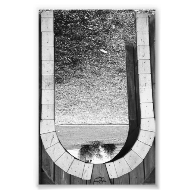 Alphabet Letter Photography U2 Black and White 4x6 Photo Print (Front)